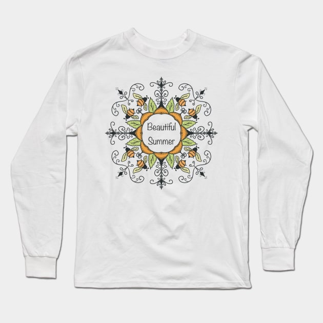 Sunflower bee’s Long Sleeve T-Shirt by Xatutik-Art